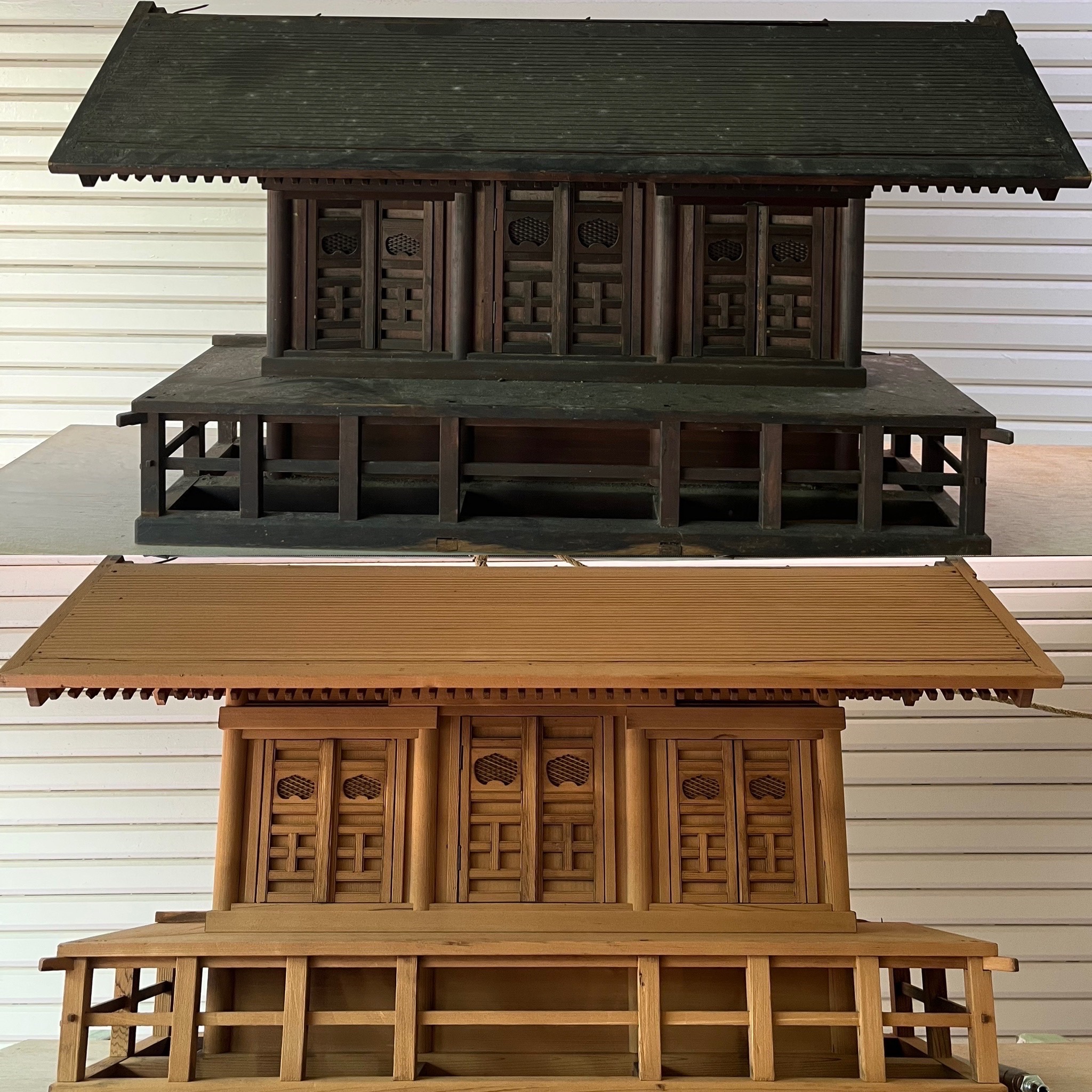 内野塗装エアー鉋実例 神棚お社